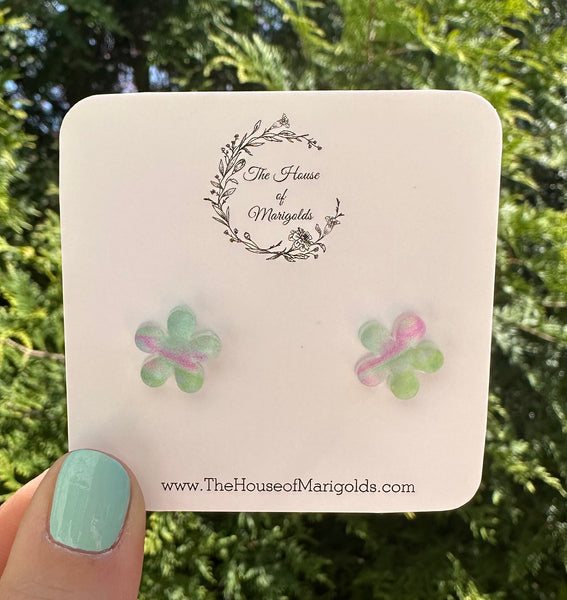 Tie-Dye Flower Studs