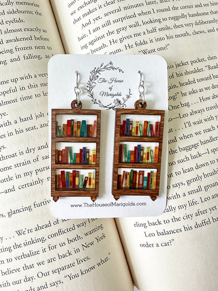 Bookshelf Earrings