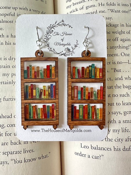 Bookshelf Earrings