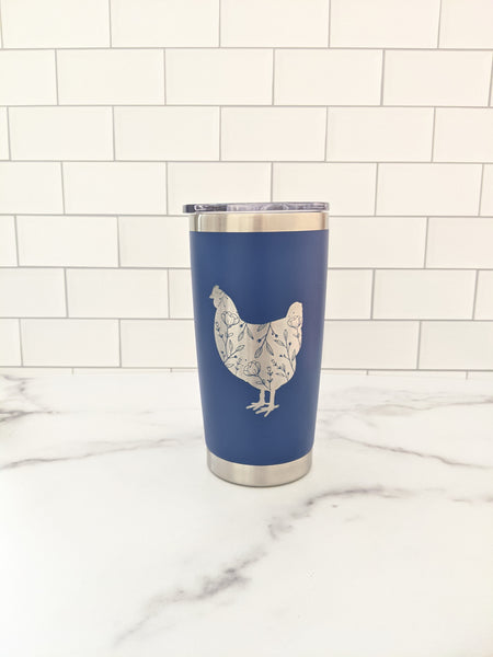 Floral Chicken Tumbler