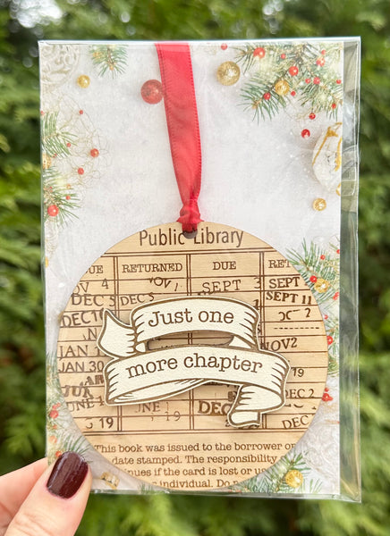 Library Card Ornament