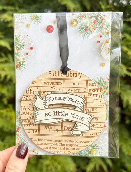 Library Card Ornament