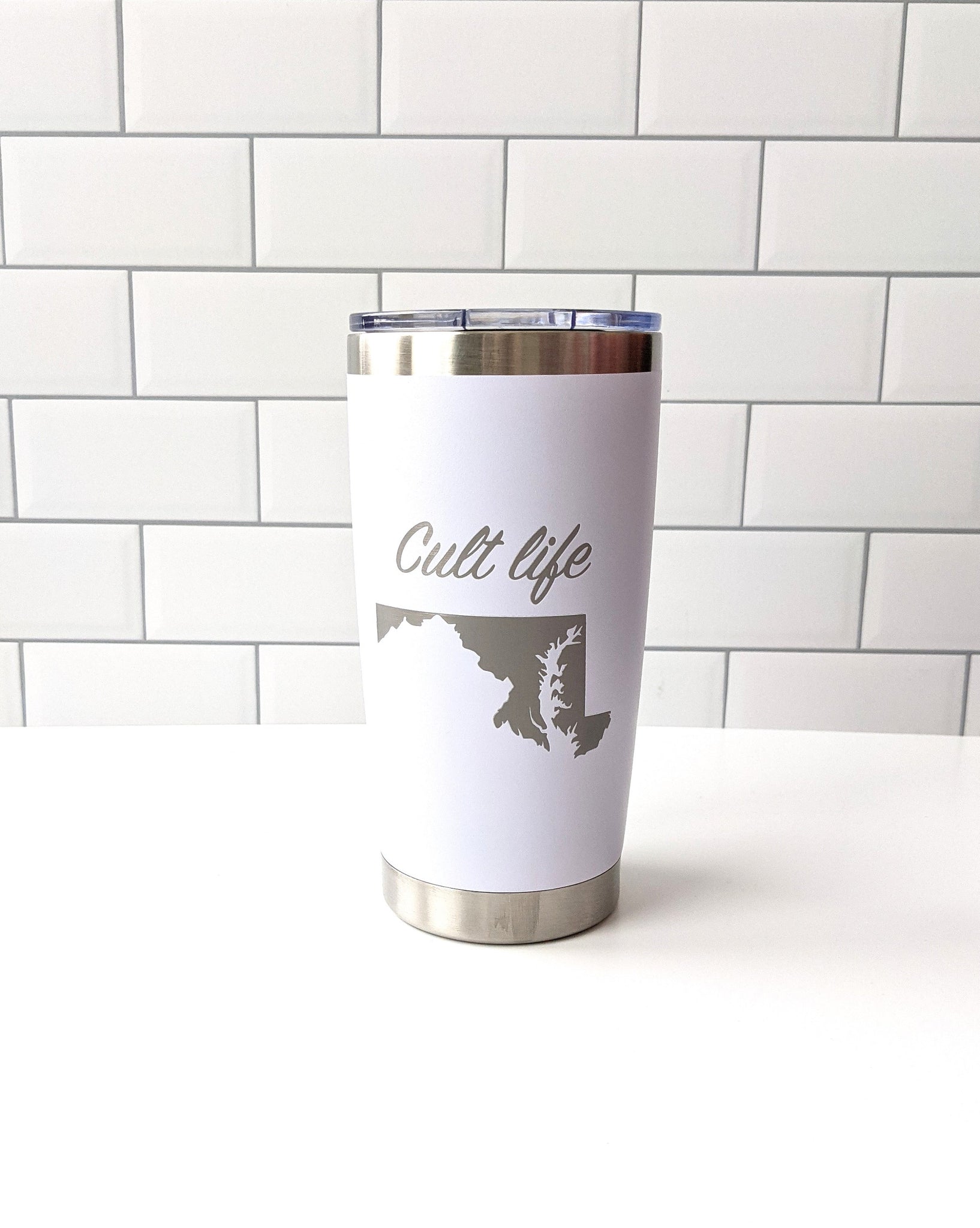 Maryland Tumbler| Maryland is a Cult| Maryland Gift| Maryland State| Engraved Tumbler | 20 ounce| Travel Mug|