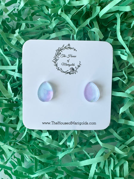 Chevron Stripe Easter Egg Studs