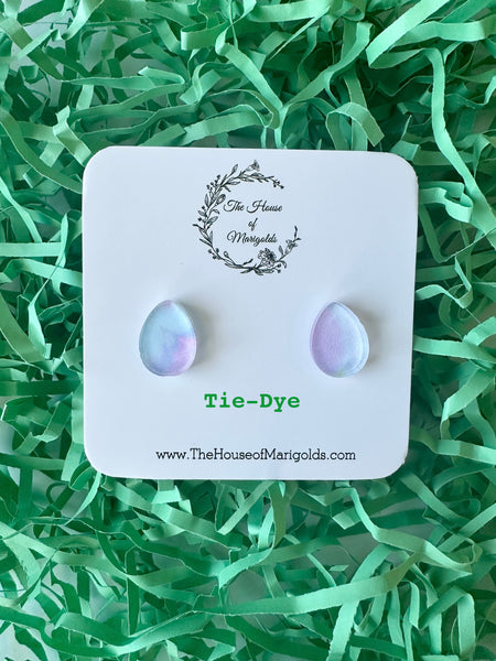 Chevron Stripe Easter Egg Studs